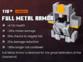 Minecraft Dungeons: armadura de metal completo